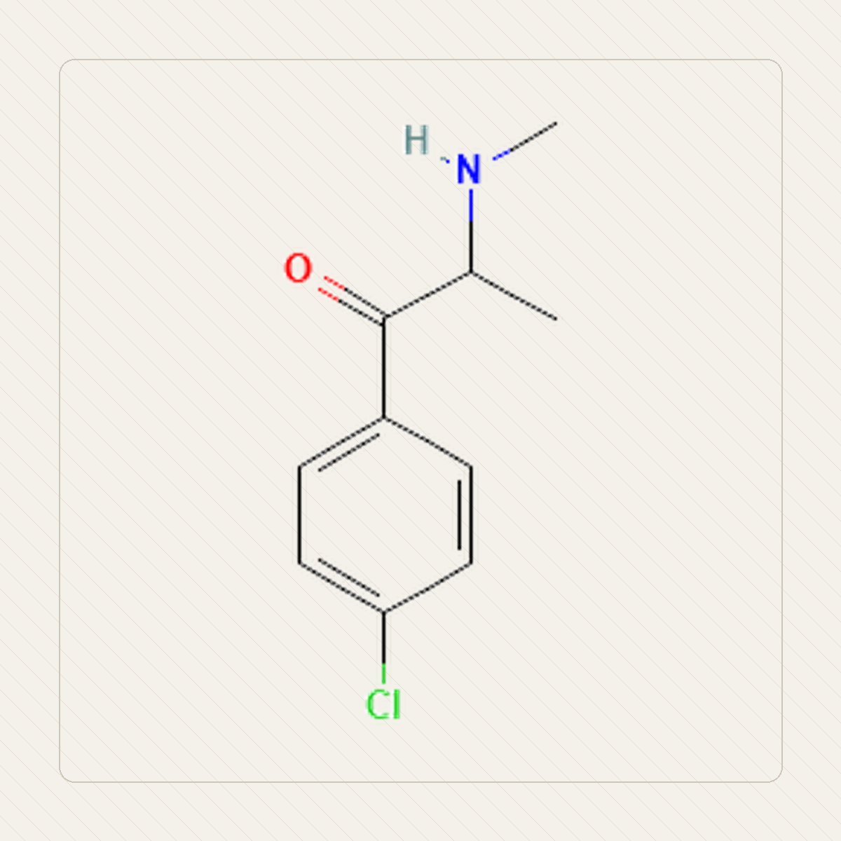 4-CMC, educational illustration of the molecule formula