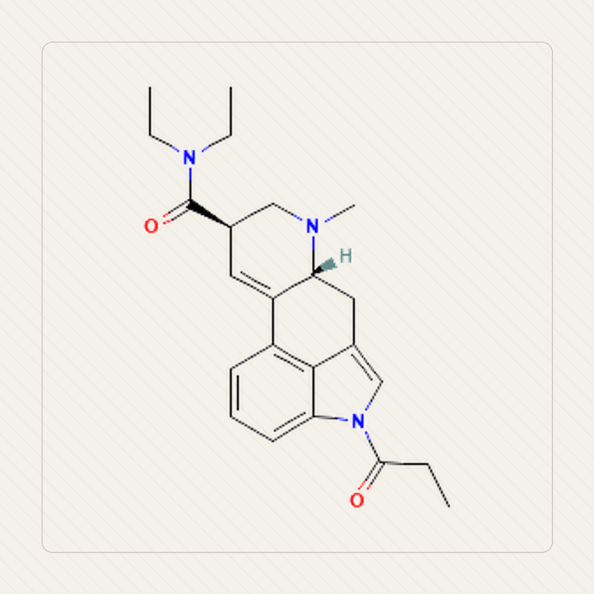 1P-LSD, educational illustration of the molecule's structure