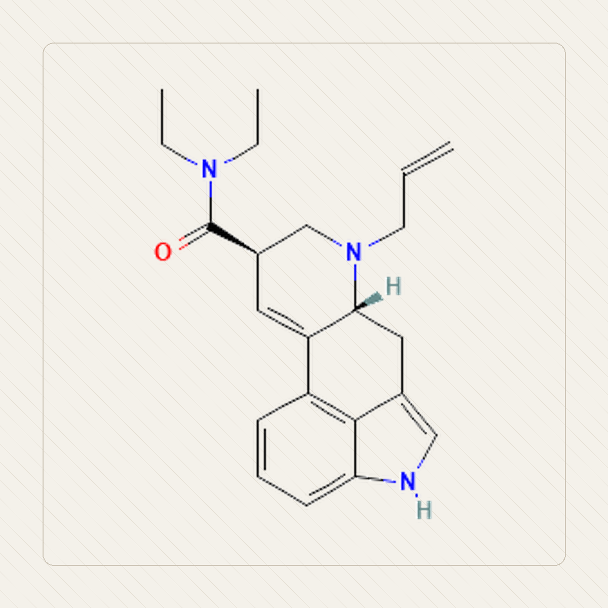 AL-LAD, educational illustration of the molecule's structure