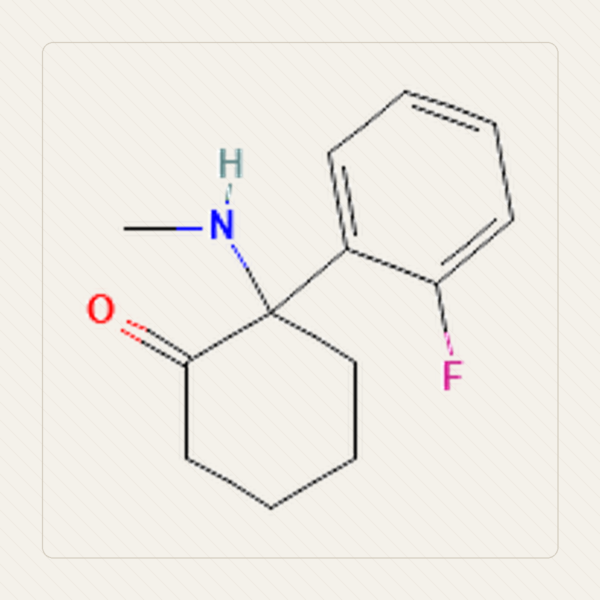 2-FDCK, educational illustration of the molecule's structure