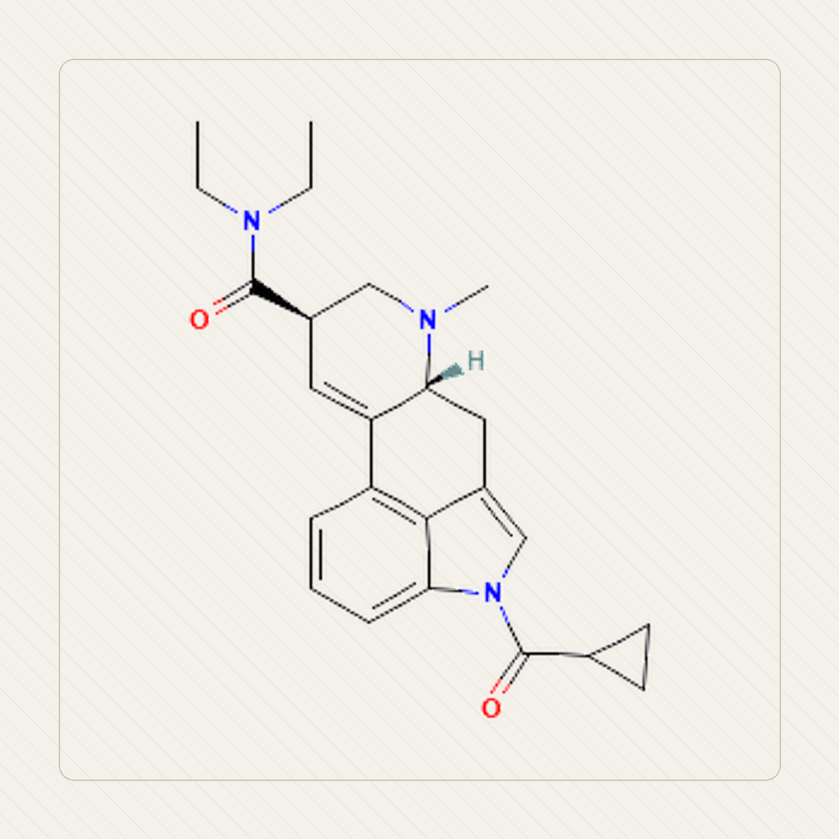 1cP-LSD, educational illustration of the molecule's structure